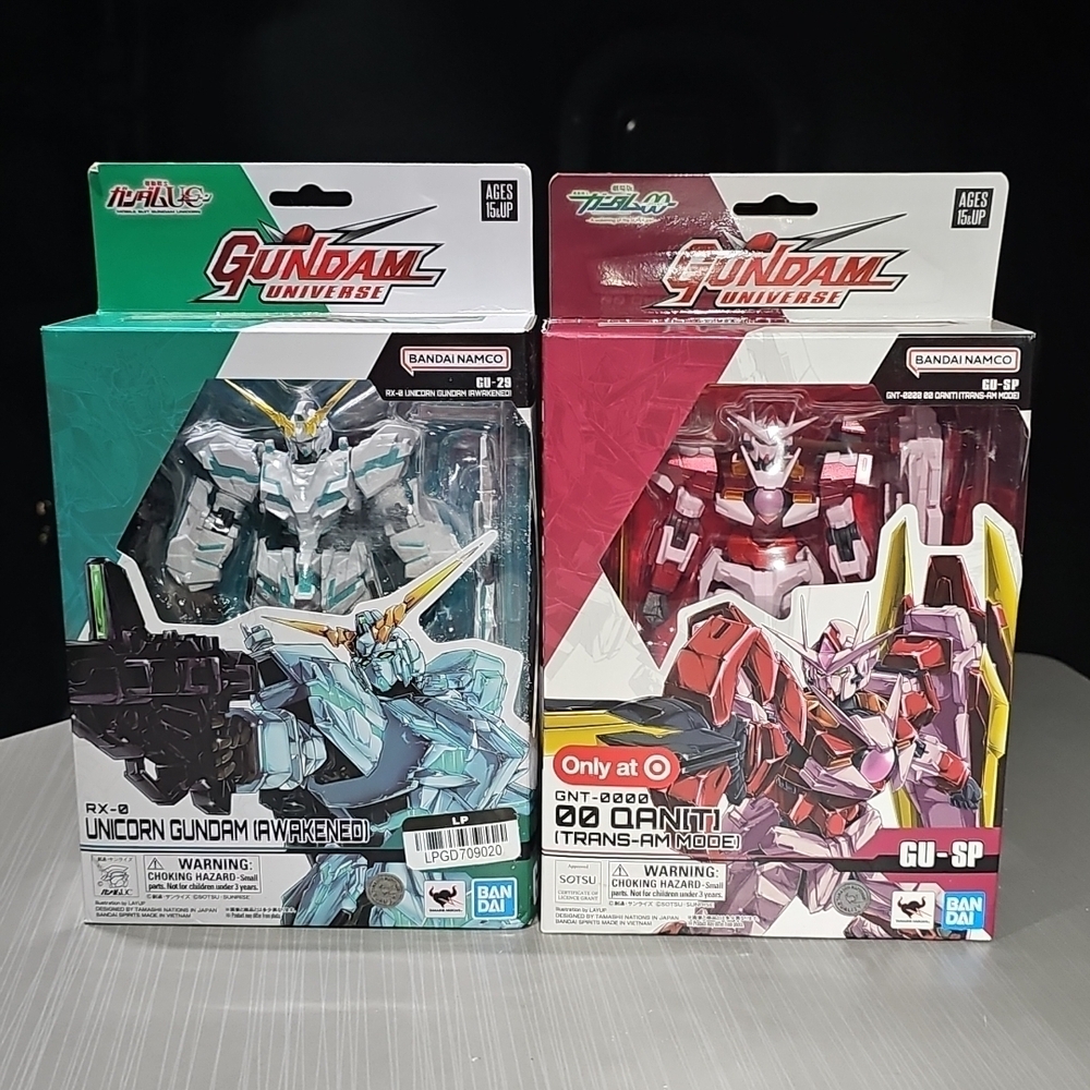 Bandai‎ Bundle x2 Gundam Universe GU-29 RX-0 & GU-SP GNT-0000 Figures New In Box